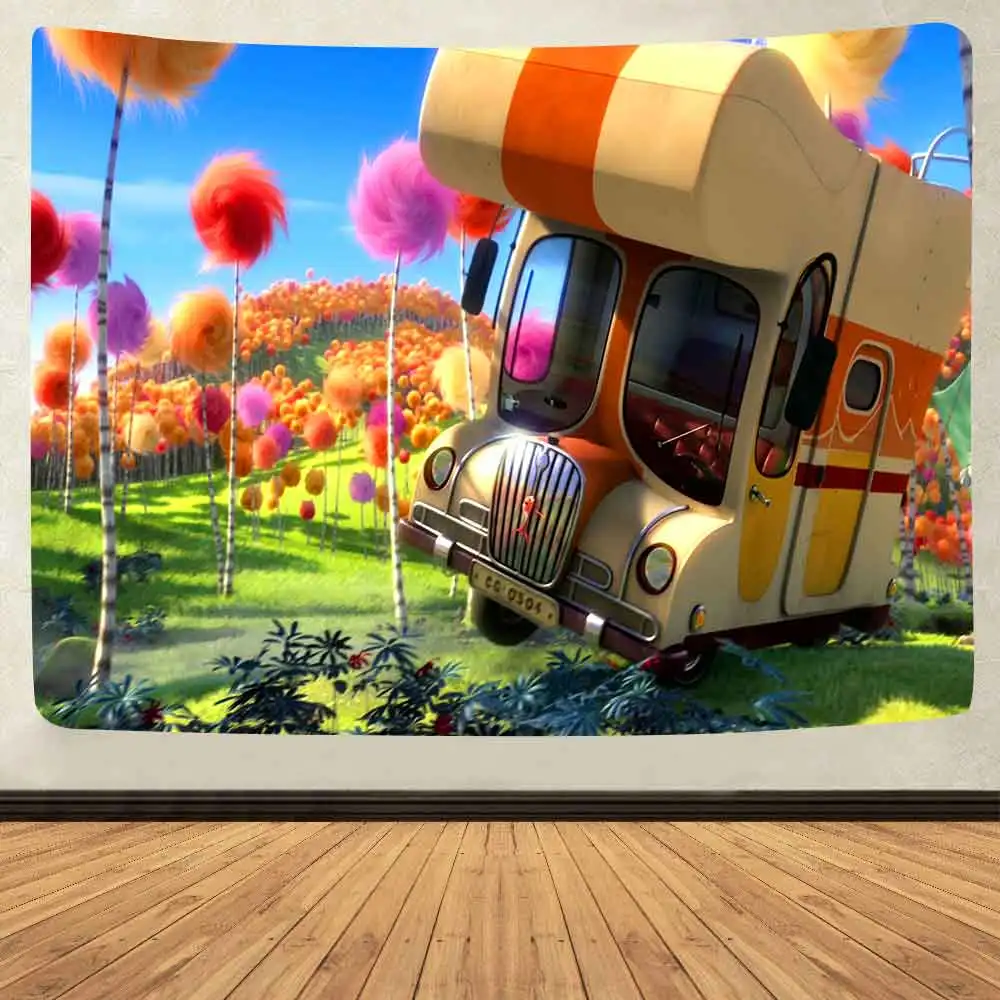 Simsant Animated Cartoon Tapestry Japanese Ocean Wave Sea Art Wall Hanging Tapestries for Living Room Home Dorm Decor |