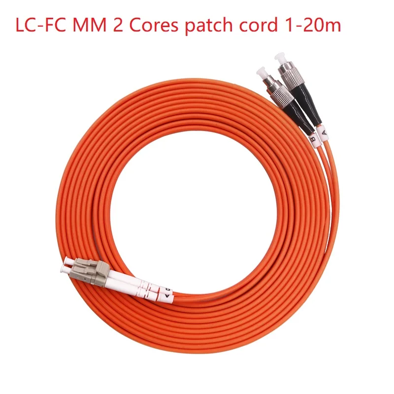 

5 PCS 1-20M LC-FC UPC 2 cores Multi-mode 9/125 Patch Cord Optical Fiber Pigtail Jumper FTTH Fiber Optic Jumper