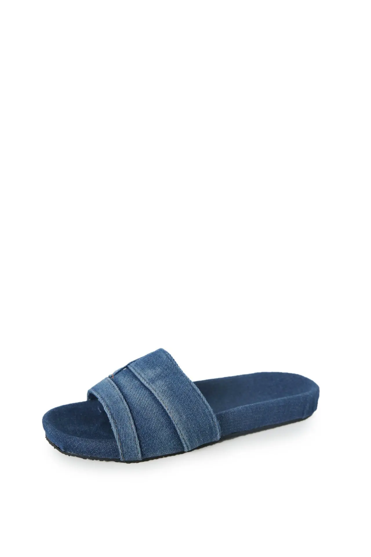 

Beach Shoes Womens Slippers Outdoor Luxury Slides Sabot Designer Denim Soft Flat Summer Cotton Fabric Rome Rubber Basic Casual