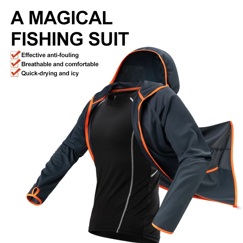 Дышащая рыболовная рубашка EBZOOL Мужская водонепроницаемая куртка с длинным