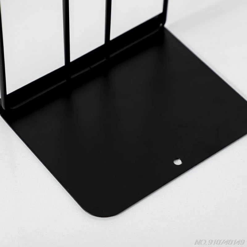

1 Pair Rectangle Bookends Book Stand Support Desktop Office Magazine Organizer Rack Shelf Holder D23 20 Dropshipping