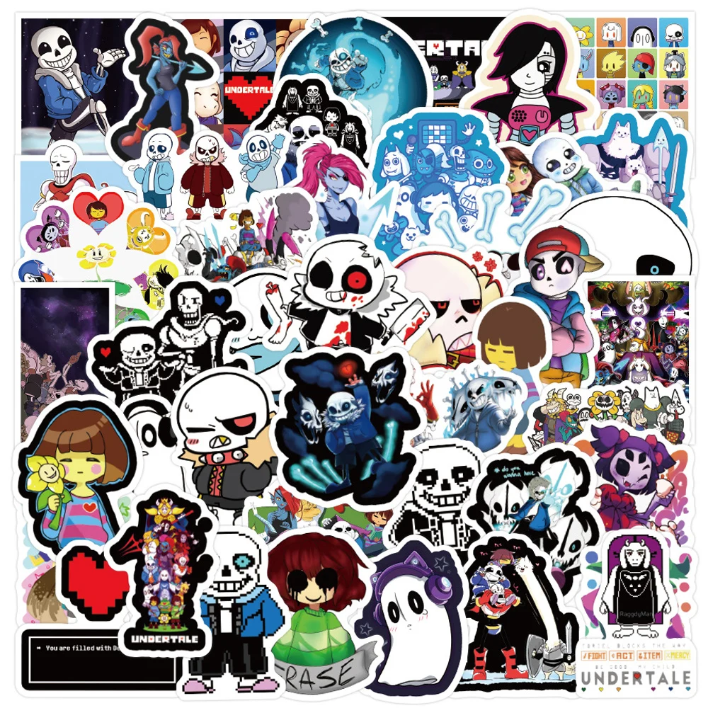 

10/30/50PCS Undertale Game Stickers DIY Skateboard Fridge Guitar Travel Snowboard Motorcycle Cartoon Sticker Decals for Kid Gift