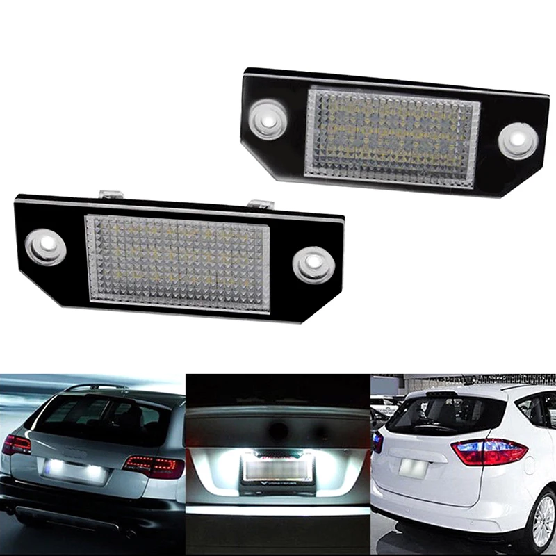 2 шт. DC 12 В Автомобильный светодиодный светильник для номерного знака 6 Вт 24 белый