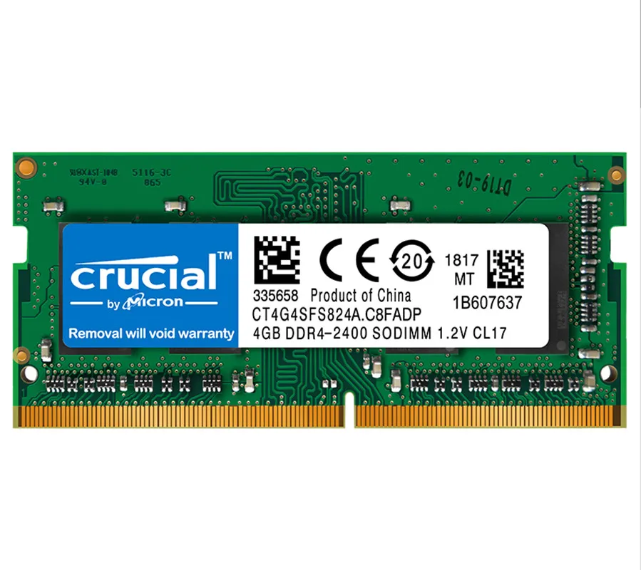 Crucial 4 ГБ 8 16 DDR4 ОЗУ память 2666 МТ/с (PC4 21300) 1R x8 SODIMM 1 2 в 260 Pin для ноутбука|Оперативная