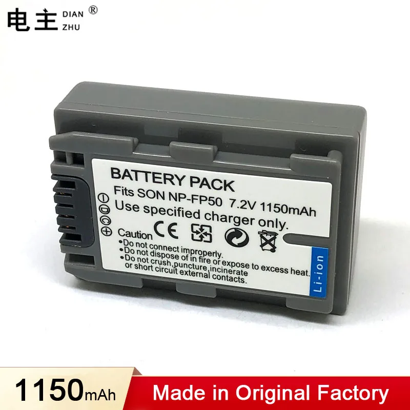 Carregador de Bateria para Sony Fp51 Sr30 Sx40 Fp50 Sx40r Sx41 Hdr Cx105 Cx190 Hc30 40 43e 65 85 94e 96 Np-fp50 Npfp50 np Dcr Fp30
