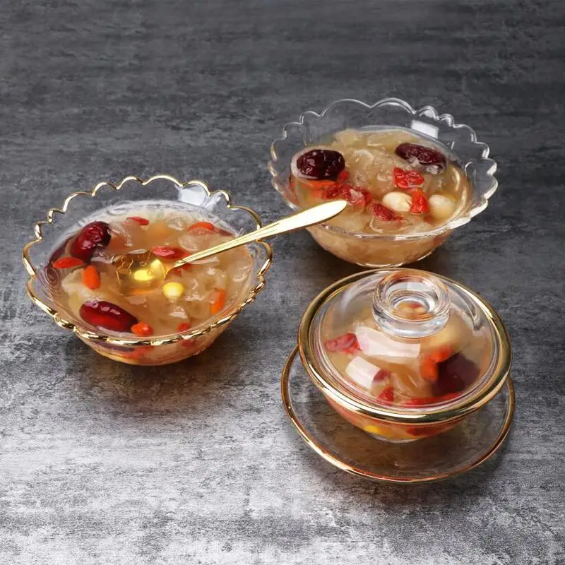 Стеклянная Чаша десертная чаша Европейская Дворцовая для сахарной воды миска