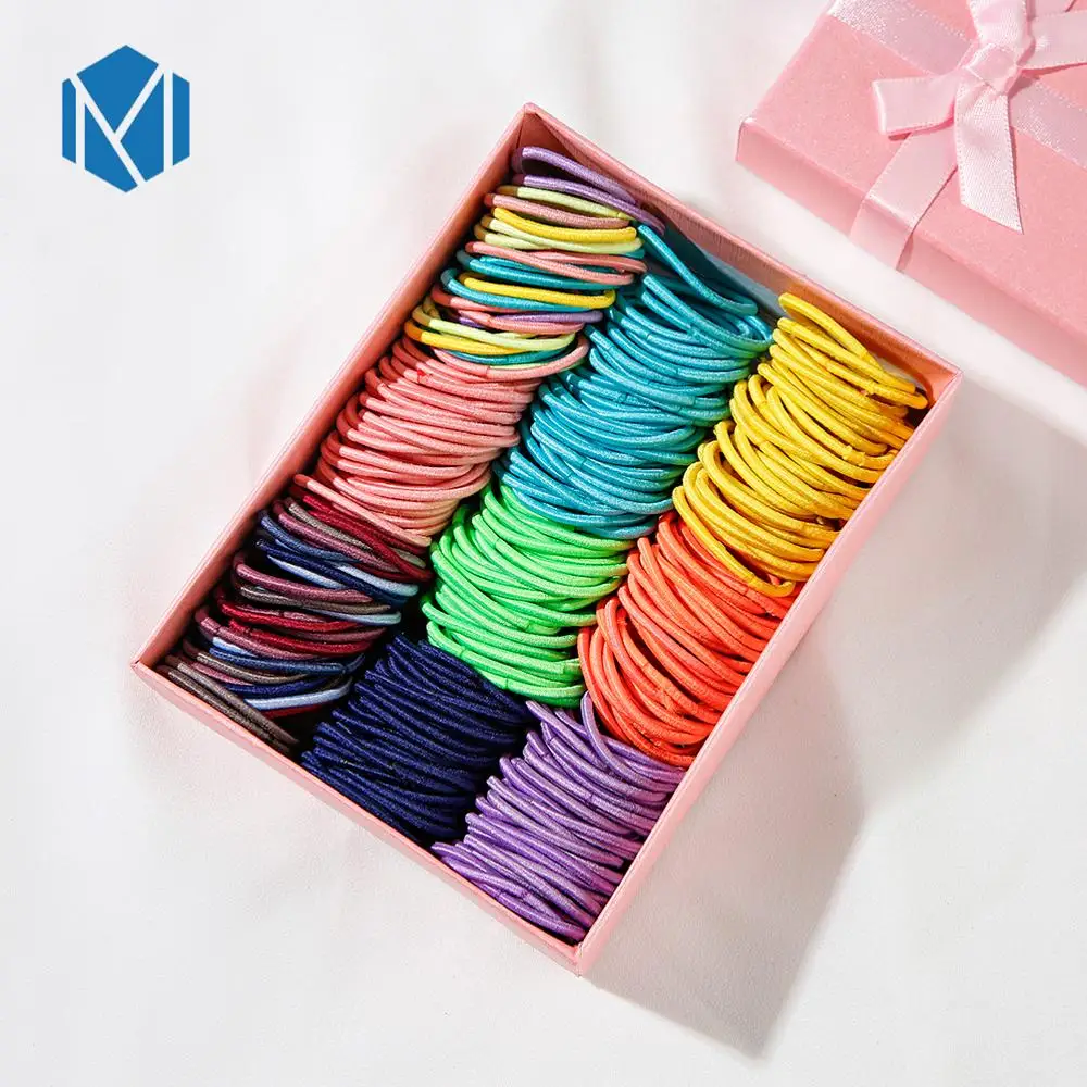 Резинки для волос из нейлона 3 см 60/120 шт./Лот яркие цвета безопасные эластичные