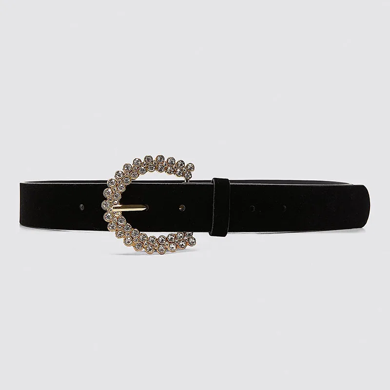 Vedawas Luxury Brand Za Pearl Belts For Women Charm Crystal Maxi Buckle Statement Belts Female Romantic Waist Party Jewelry
