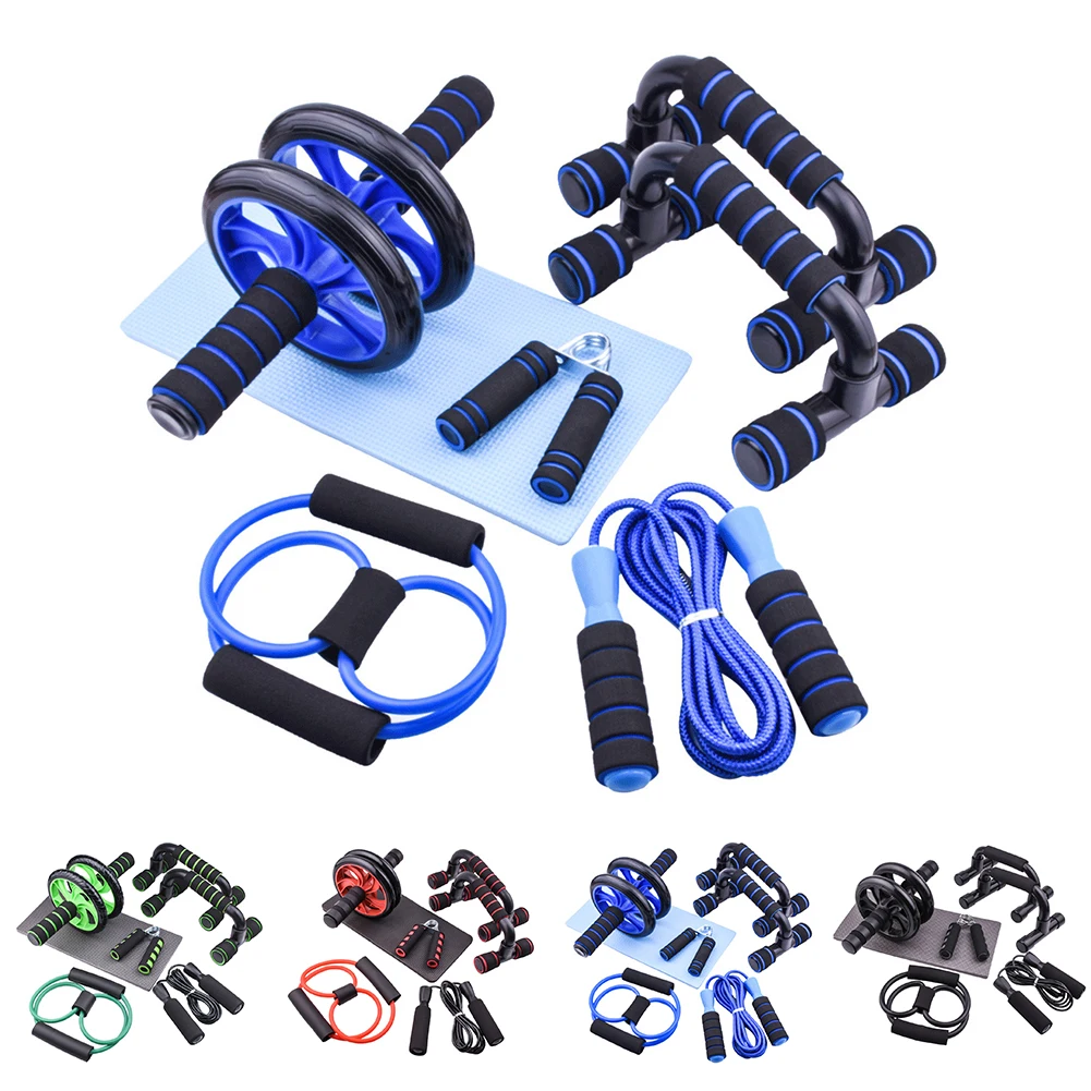 

Abdominal Wheel Ab Roller Set Resistance Bands Push Up Stand Bar Home Exercise Bodybuilding Muscle Training Fitness Equipmentt