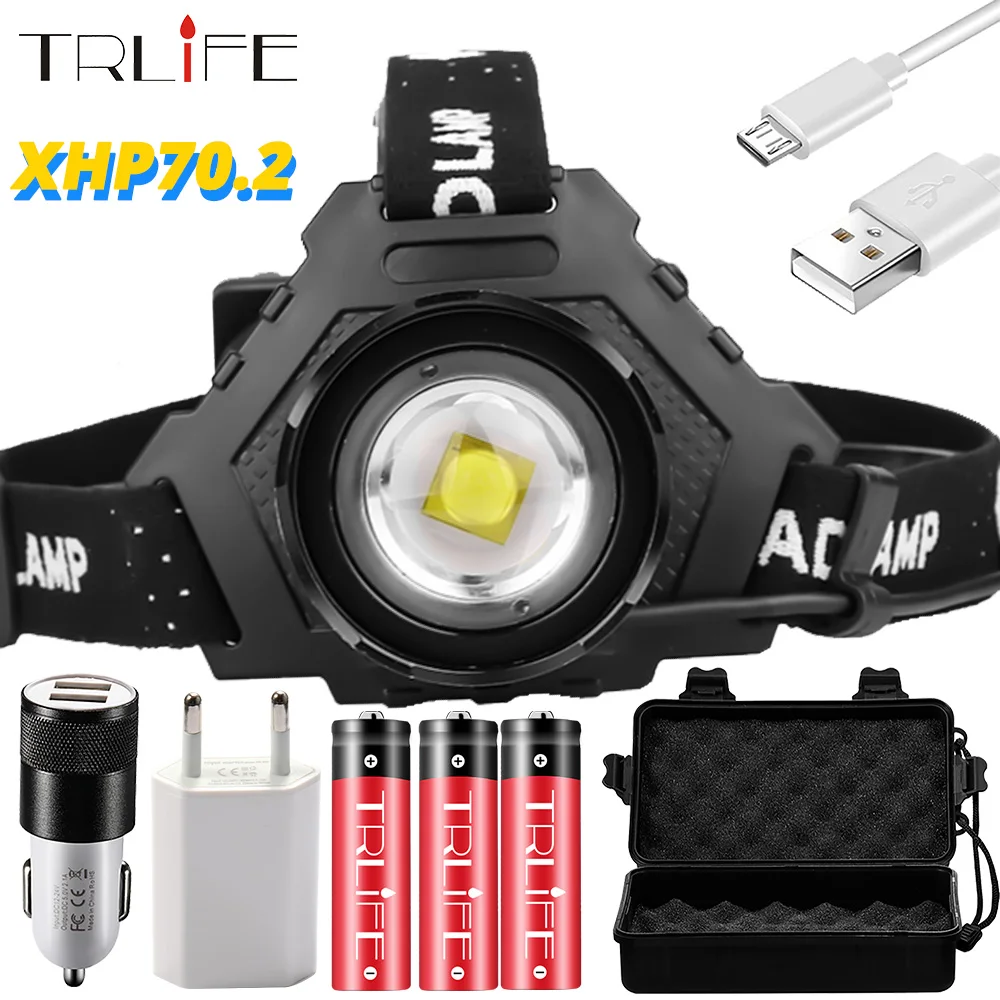 Налобный фонарь XHP90 светодиодный перезаряжаемый через USB 7000LM|Налобные LED-фонари| |