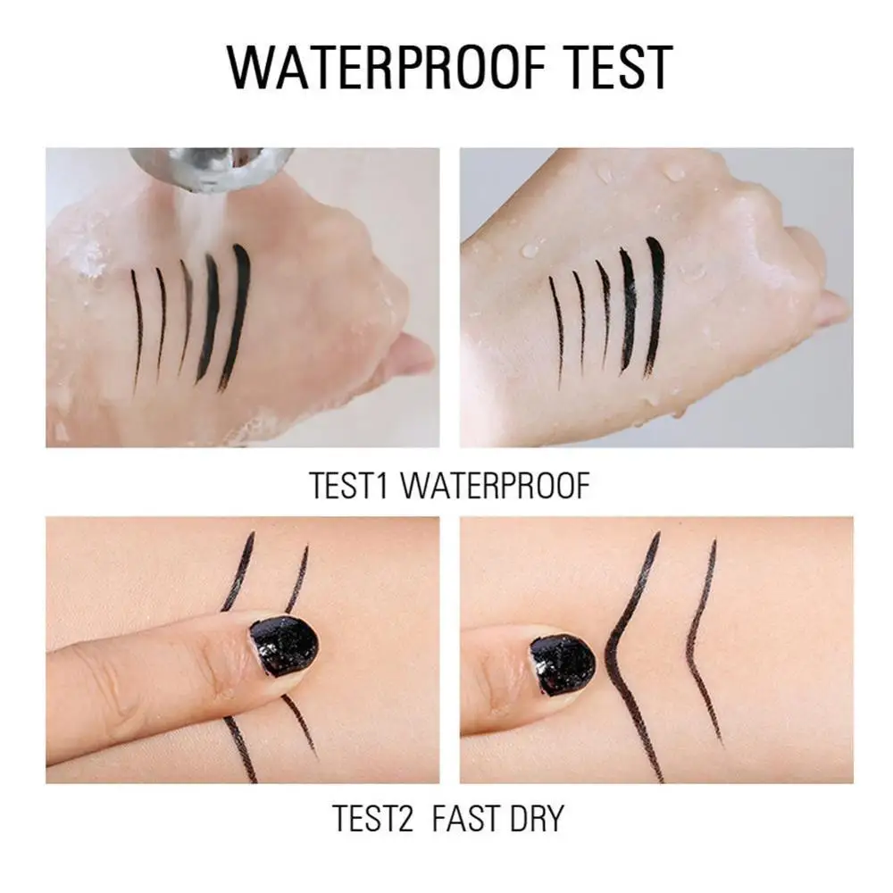 Горячая жидкая подводка для глаз Карандаш Водонепроницаемый Черный сухой maquiagem