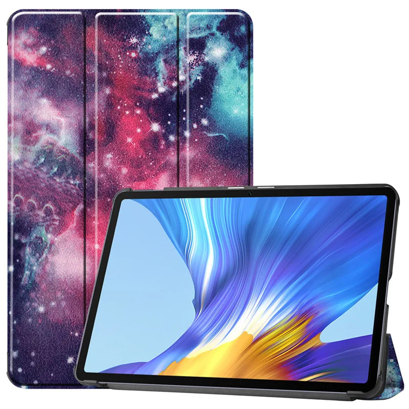 

For Huawei Honor V6 10.4 KRJ-W09 Tablet Case Tri-Fold Stand Cover Tablet Shell for Huawei MatePad 10.4 BAH3-AL00/W09 10.4"