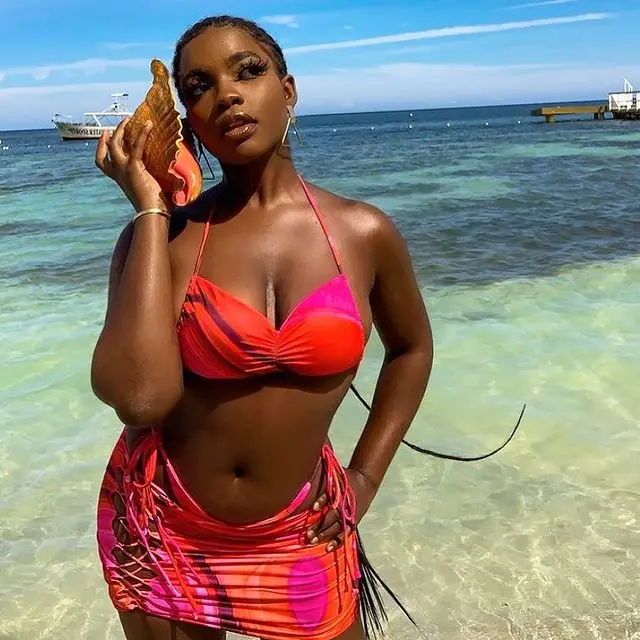 

Комплект бикини XLLAIS женский из 3 предметов, Новое поступление 2021, летняя пляжная одежда, Клубная одежда, Пляжное бикини с вырезами, красный, ф...