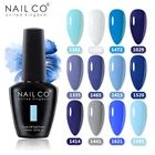 NAILCO 15 мл синий Цвета гель Лаки Гибридный гвоздь гель для ногтей маникюрный набор УФ грунтовка топовое покрытие для ногтей художественный Гель-лак для ногтей