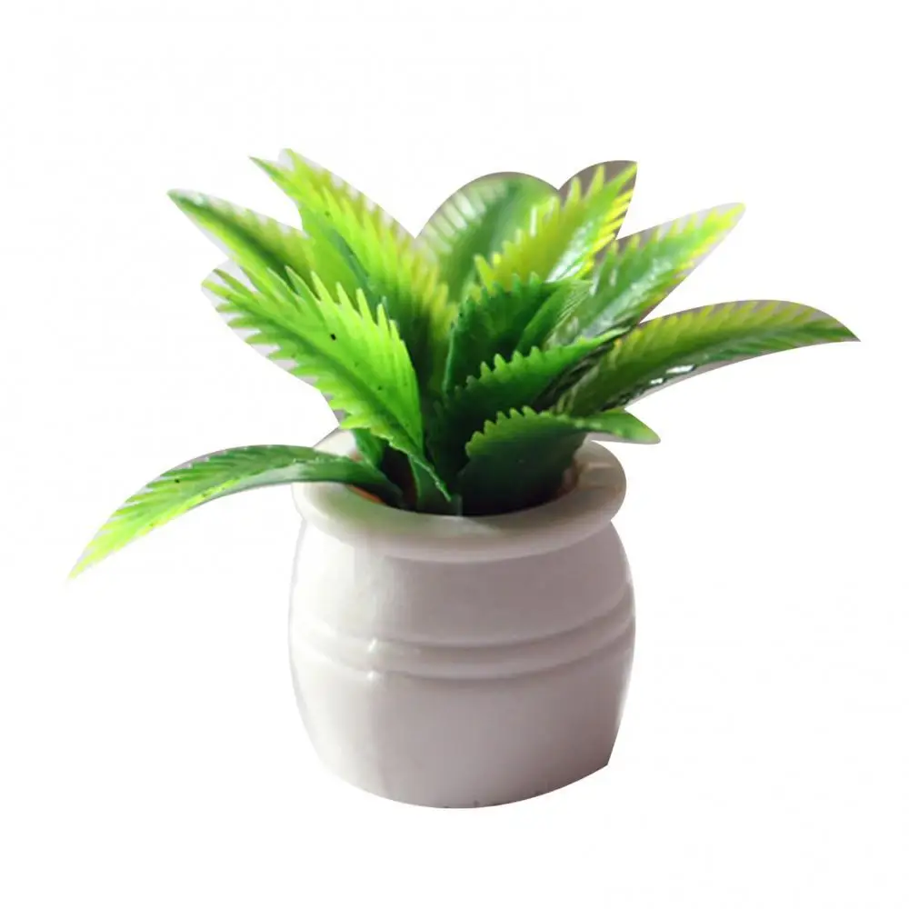 

Mini Green Plant Tree Potted Doll House Miniature Furniture Home Decor Kids Toy