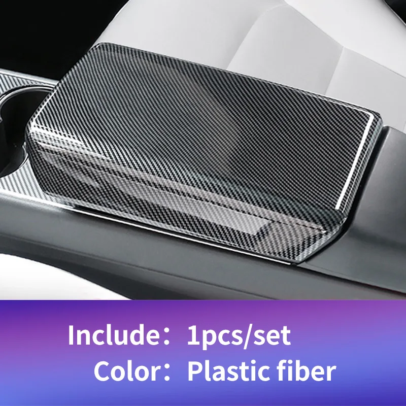 Plastic 1pcs Центральная панель управления подлокотником для Tesla модель 3 аксессуары/автомобильные аксессуары модель 3 tesla три tesla модель 3 карбон/аксессуары - Название цвета: Plastic 1pcs