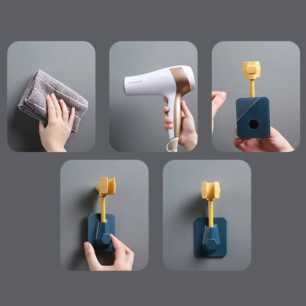 

Bathroom Punch-free Shower Bracket Adjustable Suction Cup Holder Nozzle Hanger