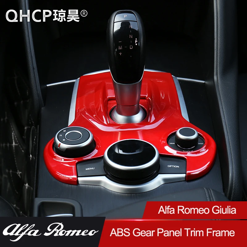 

QHCP Новый ABS хромированный Автомобильный интерьер переключение передач Панель отделка рамка крышка литье сменный интерьер для Alfa Romeo Giulia/...