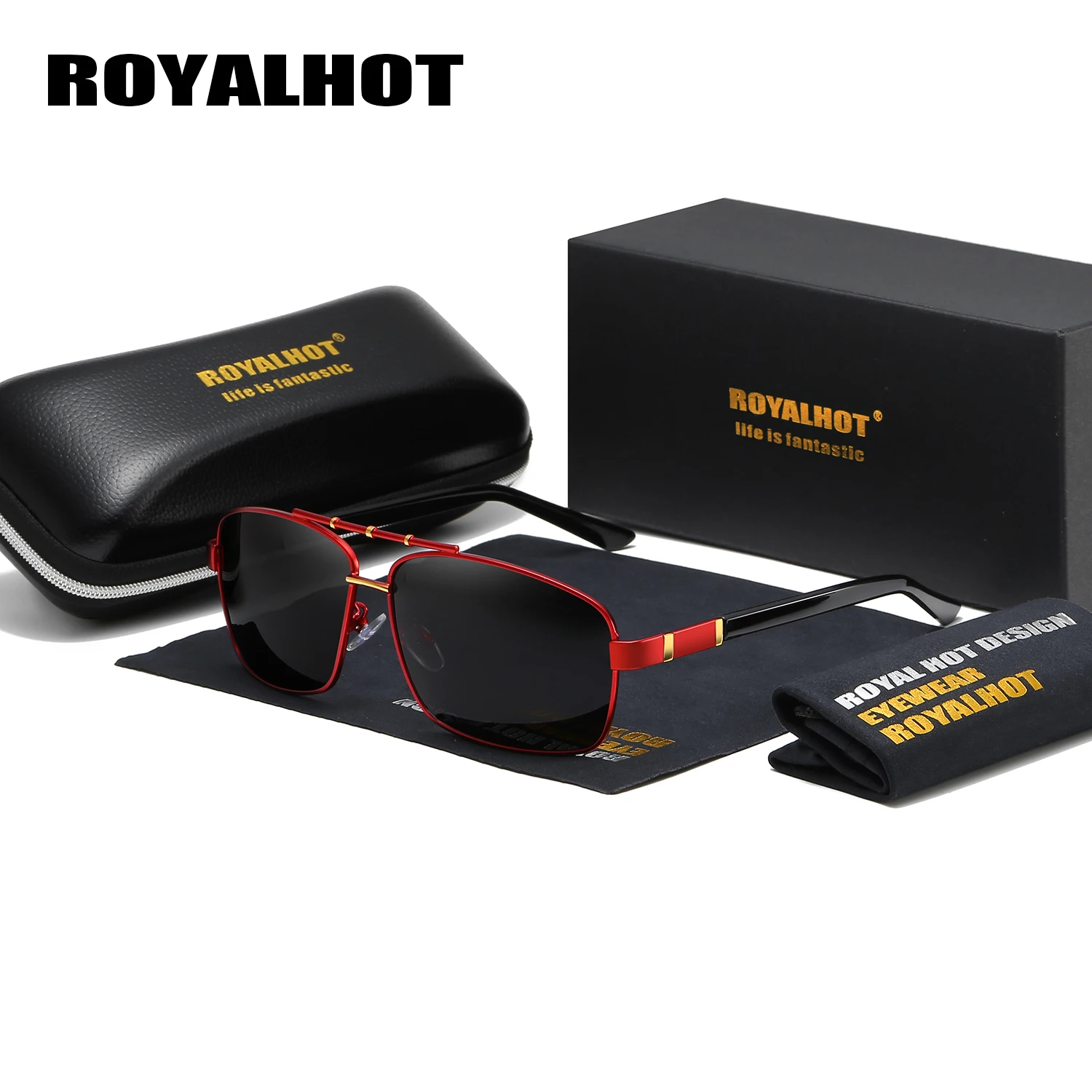 Солнцезащитные очки RoyalHot для мужчин и женщин поляризационные прямоугольной