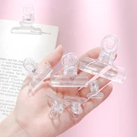22mm31mm38mm50mm 63mm transparent binder clip stationery planner clips clear paperclips dubbing clip office binding supply