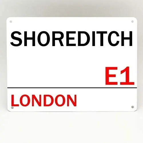 

JUCHen Shoreditch Metal Aluminum Sign Wall Decor Man Cave Bar
