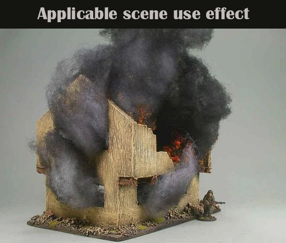 Миниатюрная модель взрывобезопасный дымчатый эффект хлопок белая 20 г + черный