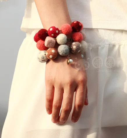 Candy wave pointset wool needlepoint kit felt needle felting bracelet craft needlecraft DIY handmade | Дом и сад