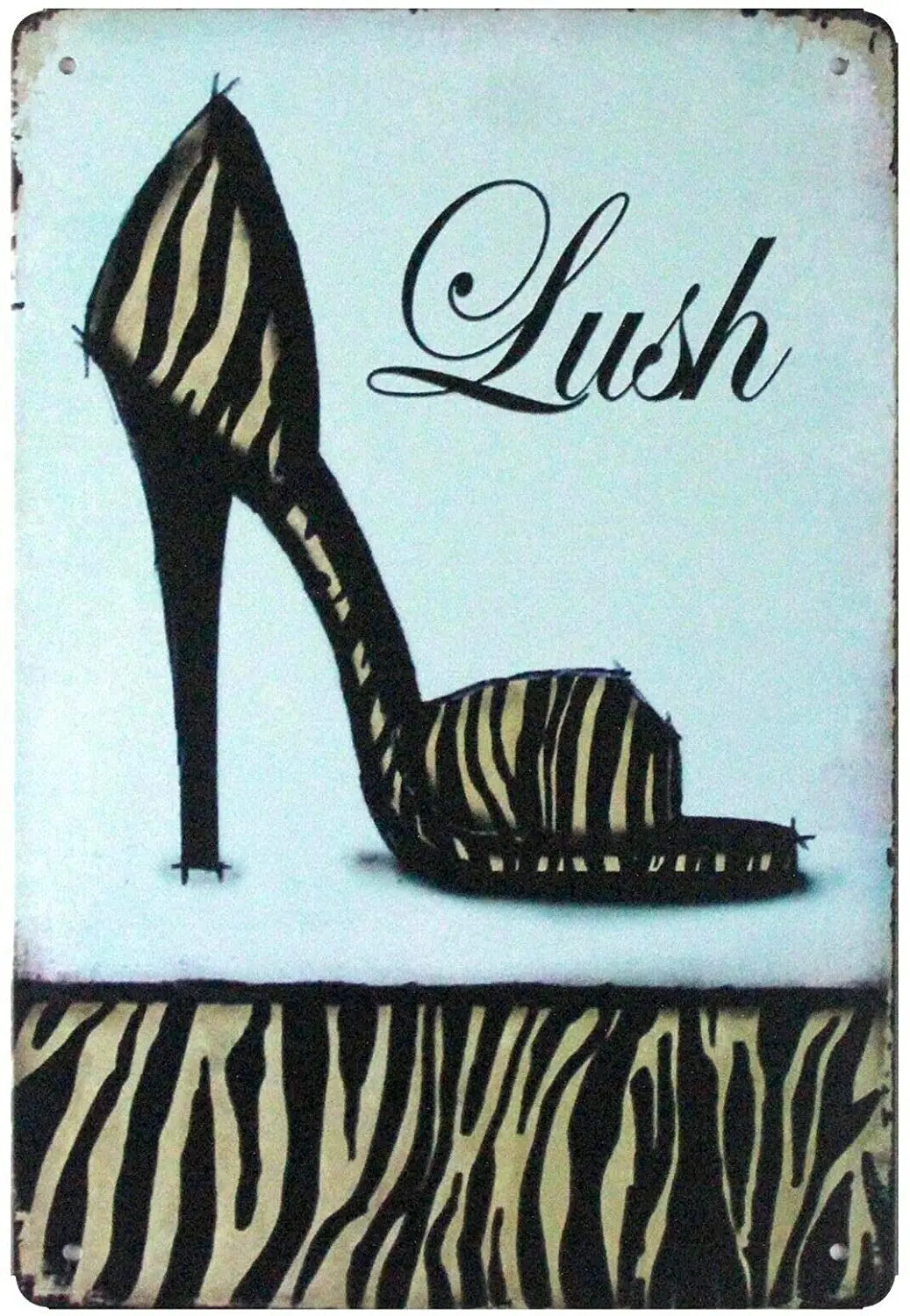 

nobrand Lush High-Heeled Shoes Tin 20x30 cm Metal Sign Wall Art Stores Plaque