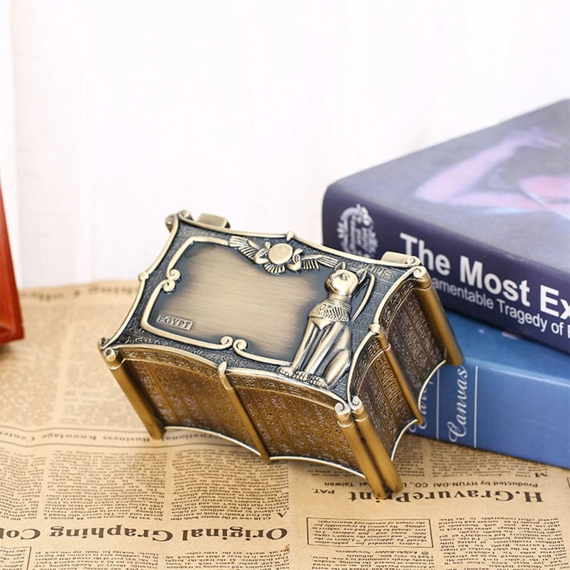 

Vintage Egypt Bastet Cat Metal Anubis Jewelry Box Egyptian Gift Storage Case Home Art Craft Decoration Organizer Casket