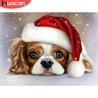HUACAN 5D алмазная картина собака животное полная дрель квадратный домашний Декор Рождественская Алмазная вышивка шляпа мозаика рукоделие настенное искусство
