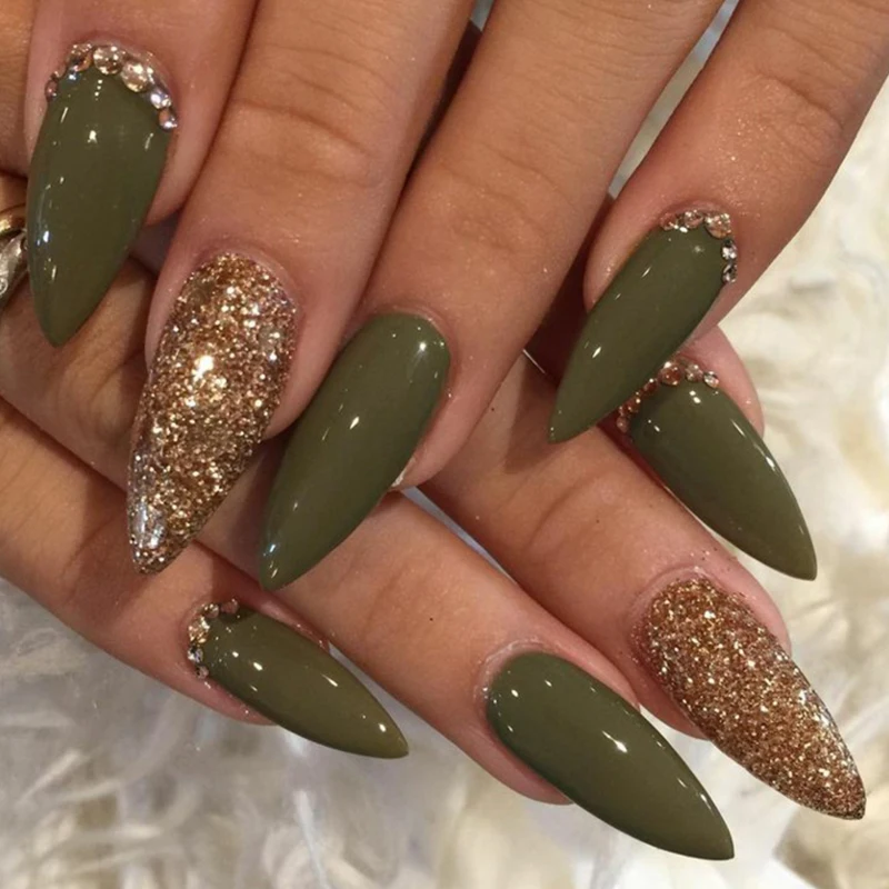 28 г/кор. желтая армейская зеленая пудра ногти для погружения крепкие натуральные