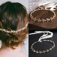 floralbride handmade trendy alloy crystal rhinestones pearls flower bridal headband wedding hair accessories women hair jewelry