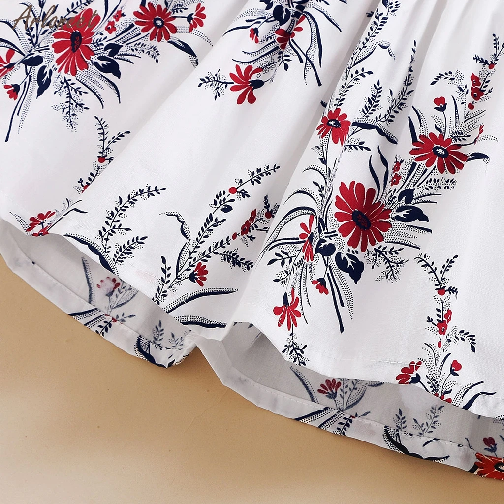

Girls Dress Toddler Baby Girls Summer Strap Floral Print Tutu Princess Baby Dress Outfits Dress Summer Casual Fashion New