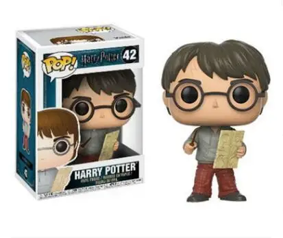 Harry42 with box Фильм Гарри Поттер Гермиона Рон Добби Луна персонажи Ньют 10 см Виниловая кукла Фигурка Коллекция Модель игрушки - Цвет: Harry42 with box