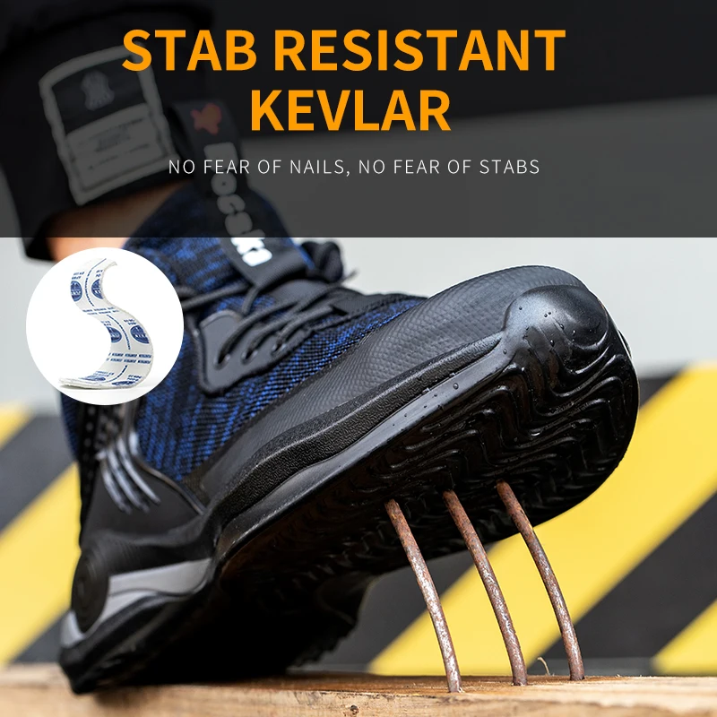 Рабочие защитные ботинки мужская обувь дышащие легкие рабочие с защитой от