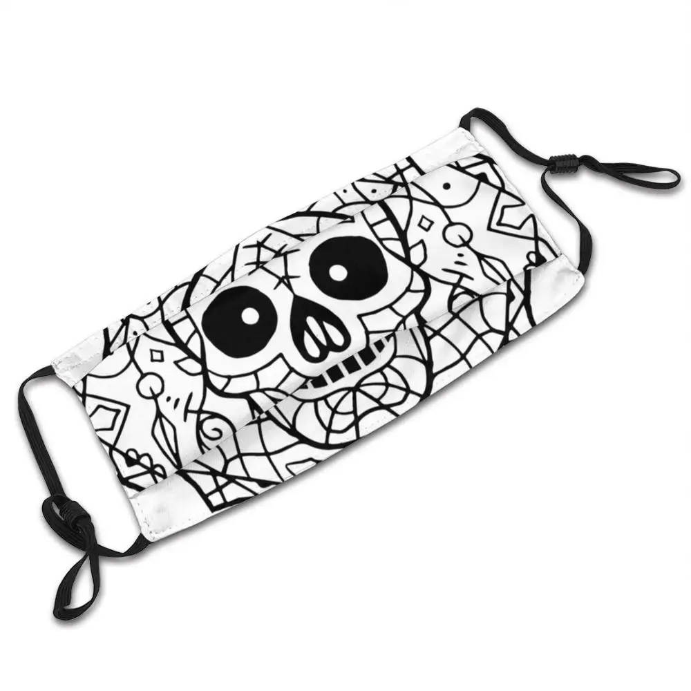 Маска для лица антипылевая моющаяся многоразовая с фильтром и геометрическим