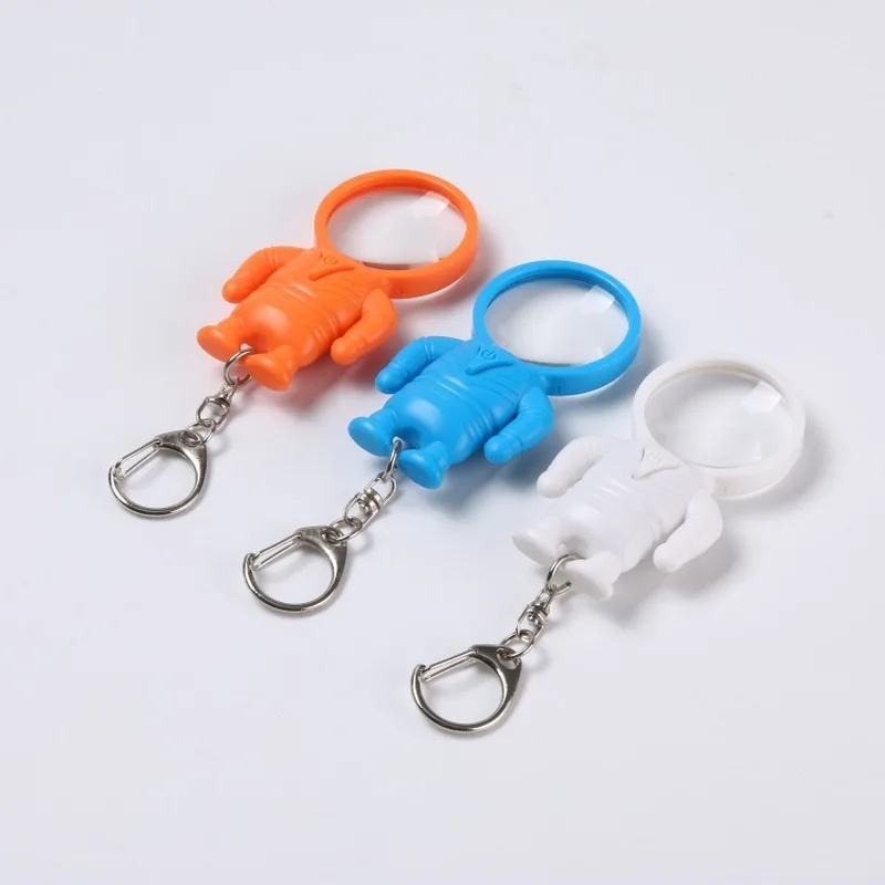 5X брелок с увеличительным стеклом светодиодный светильник для детей лупа