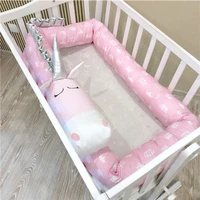 baby crib bumper newborn baby bedding cartoon unicorn pillow infant cradle kids bed fence baby decoration room guardrail for bed