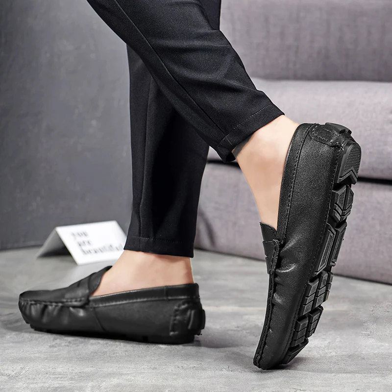 Мужская повседневная обувь из натуральной кожи Брендовые итальянские мужские