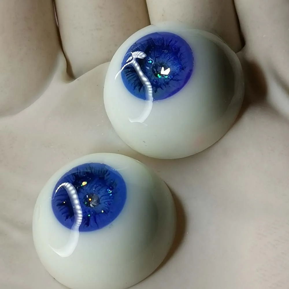 Глаза BJD из смолы 22 мм ручной работы Синие стразы для 1/3 bjd sd LUTS DOD MSD как DZ Dollfie глаза