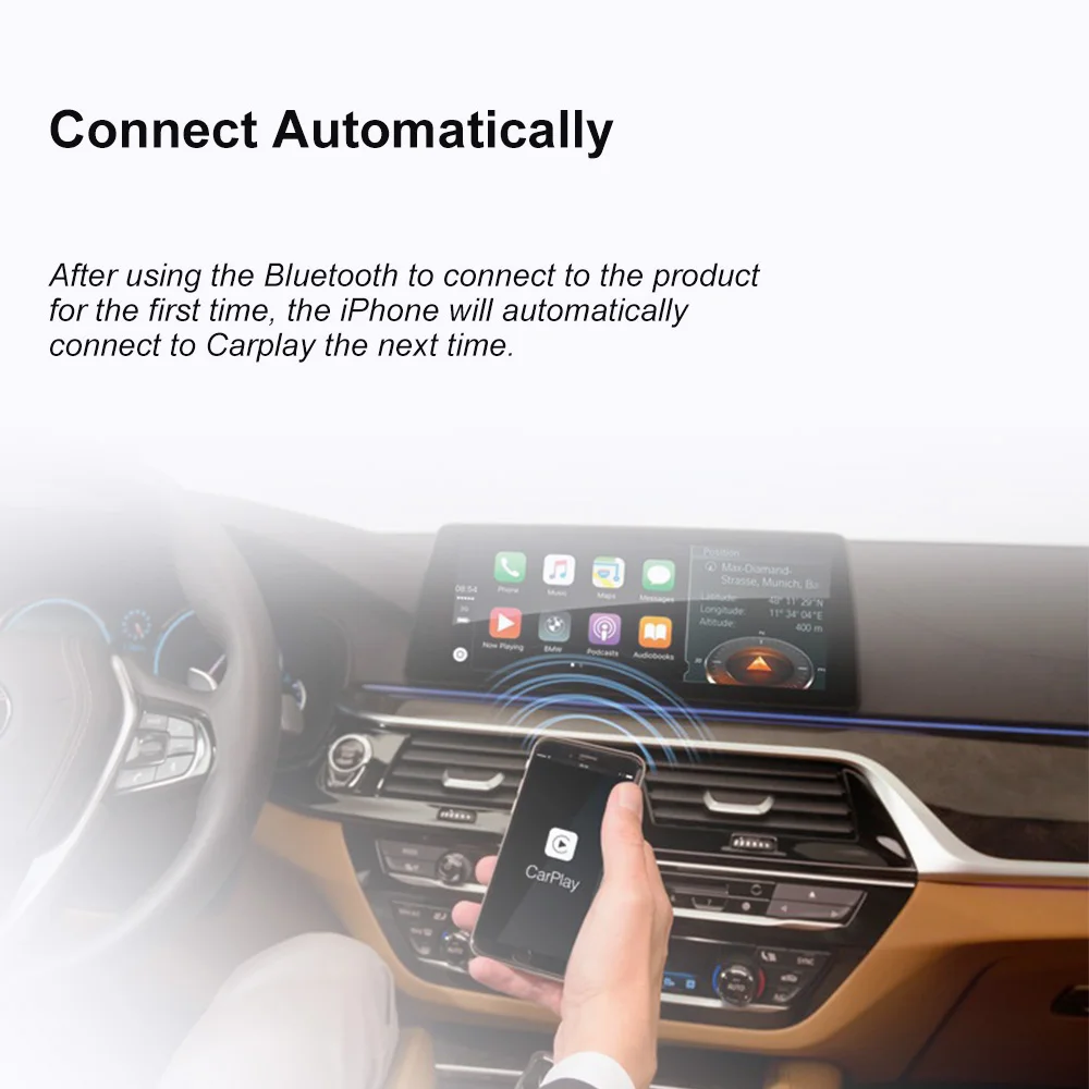 Беспроводной активатор конвертер USB CarPlay для VW Audi Benz Porsche Volvo оригинальный