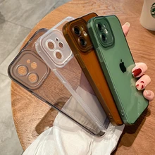 Camera Protection Soft Clear Phone Cases For iPhone 13 Pro Max 12 11 XS Max XR X 7 8 Plus 12 13 Pro Shockproof Transparent Cover
