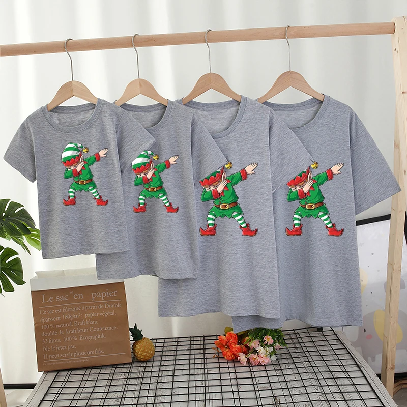 Navidad estilo Santa Claus familia camisetas de A&ntilde;o Nuevo madre ni&ntilde;os ropa beb&eacute; ni&ntilde;as ni&ntilde;os mameluco familia-2