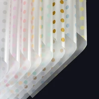 pack of 20 pearlescent polka dots waterproof flower wrapping paper gift bouquet packaging material 58x58cm