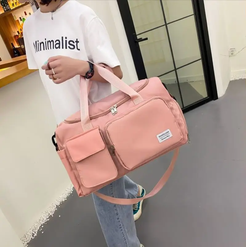 Sports Fitness Bag Women’s Dry Wet Separation Multifunction Yoga Gym Bag Large Capacity Hand Luggage Short Distance Travel Bag