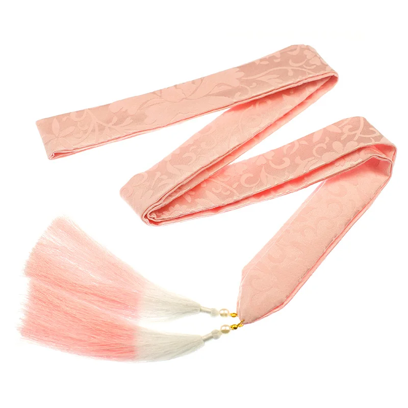 

Bag gradient tassel jacquard hair band Ancient style Hanfu super fairy ribbon hair rope headband Ancient tiara hair accessories