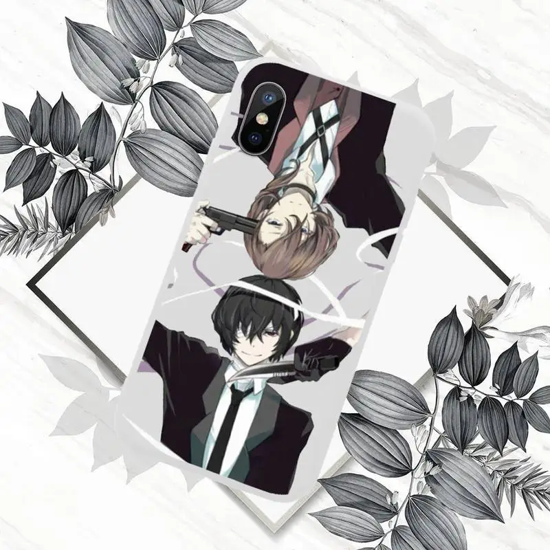 

Anime Bungou Stray Dogs Dazai Osamu Phone Case Candy Color for iPhone 6 7 8 11 12 s mini pro X XS XR MAX Plus