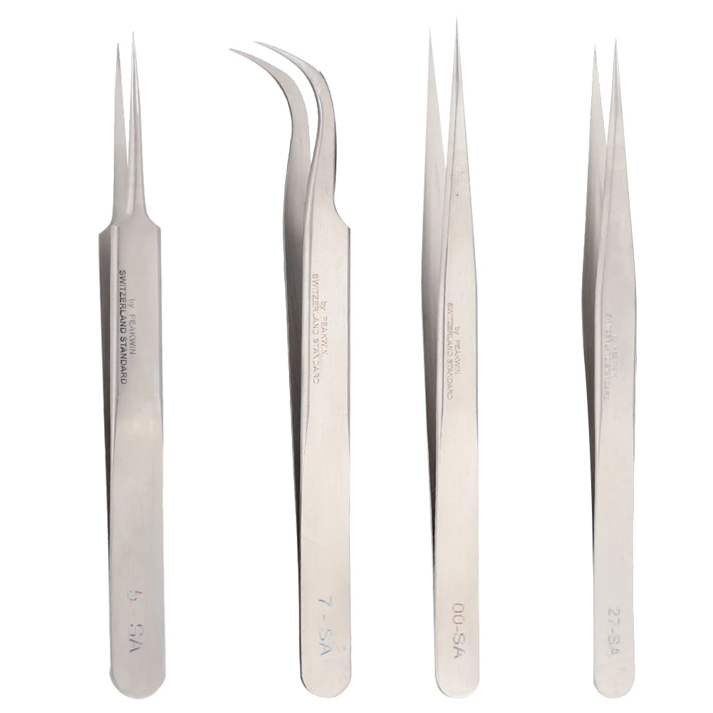 Пинцет из нержавеющей стали промышленный антистатический точный изогнутый