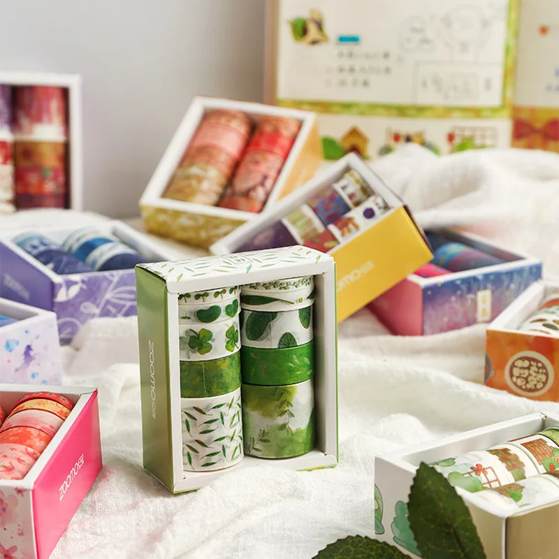 10 шт./компл. милый Единорог лента Washi Kawaii Голубой океан декоративная клейкая лента цветок малярный скотч для Скрапбукинг фотоальбомы