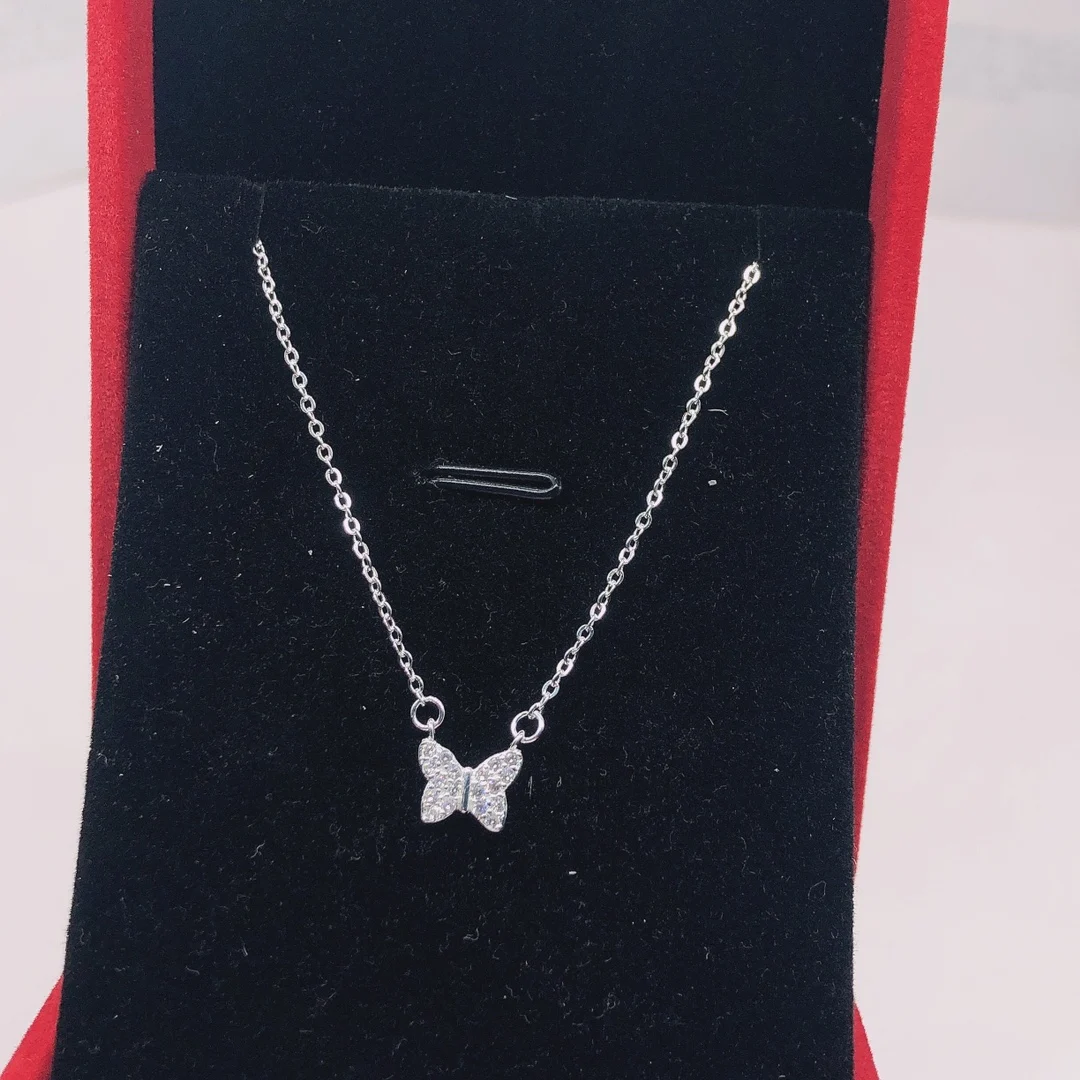 

Micro inlaid butterfly chain